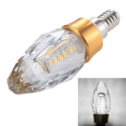 [85-265V] Lumière blanche de maïs de la lumière LED de E14 5W, 40 LED SMD 2835 K5 cristal + ampoule en céramique économiseuse d'énergie SH06WL27-38